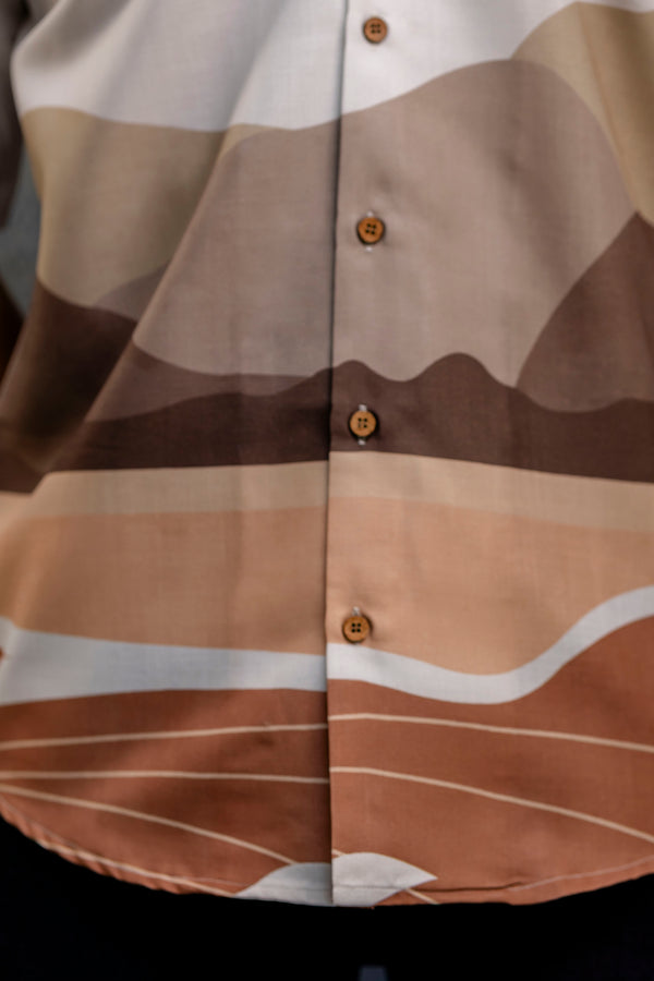 Cuban collar linen shirt