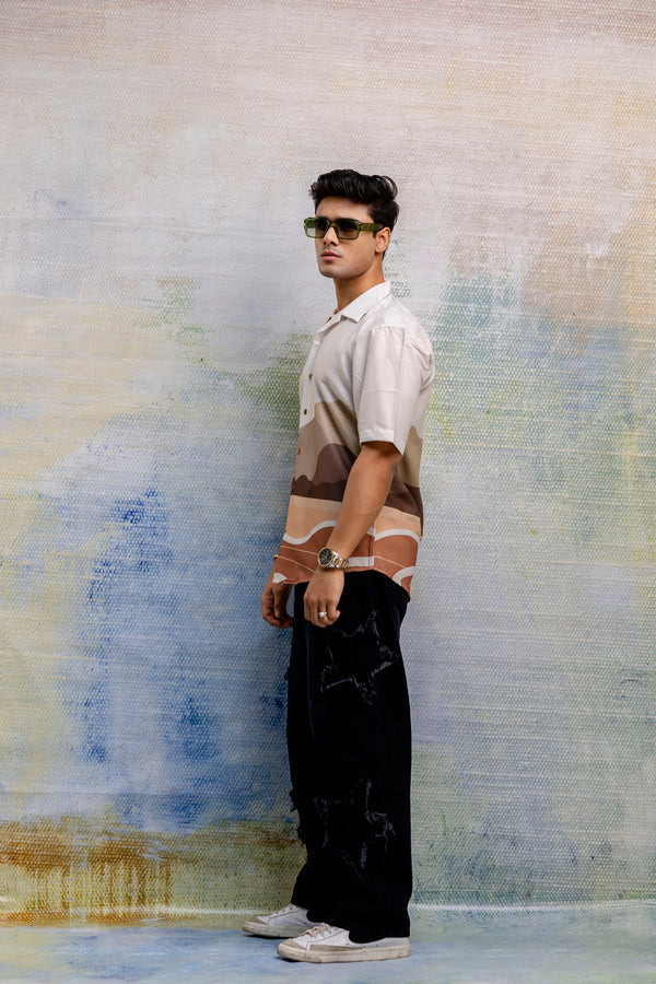 Relaxed fit Cuban shirt