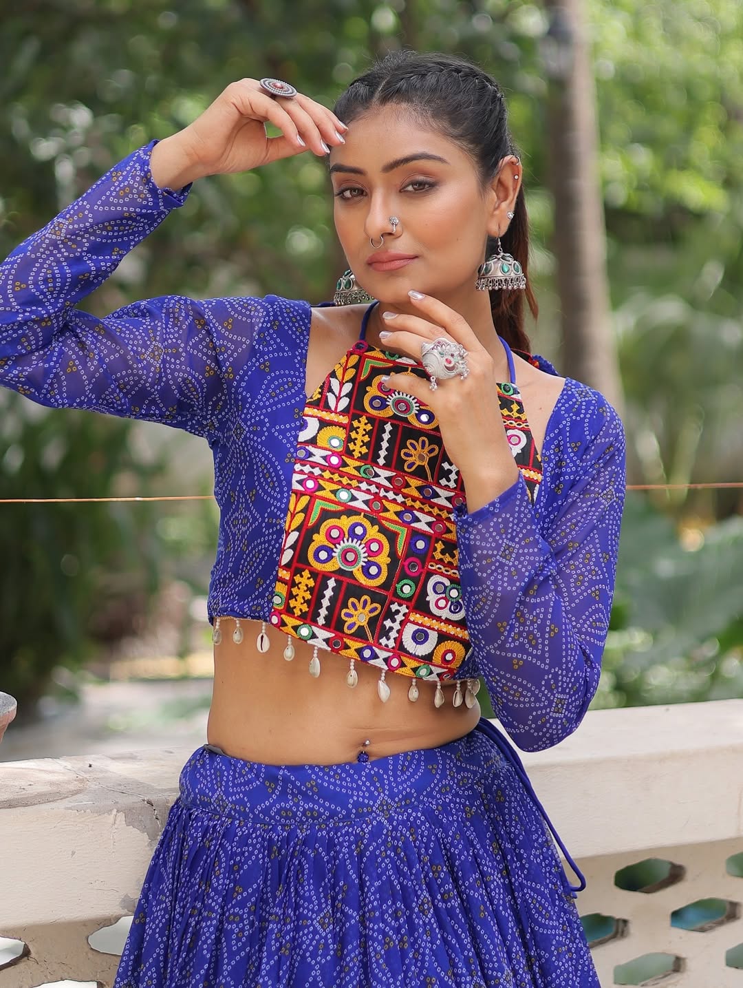 Bandhej lehenga set