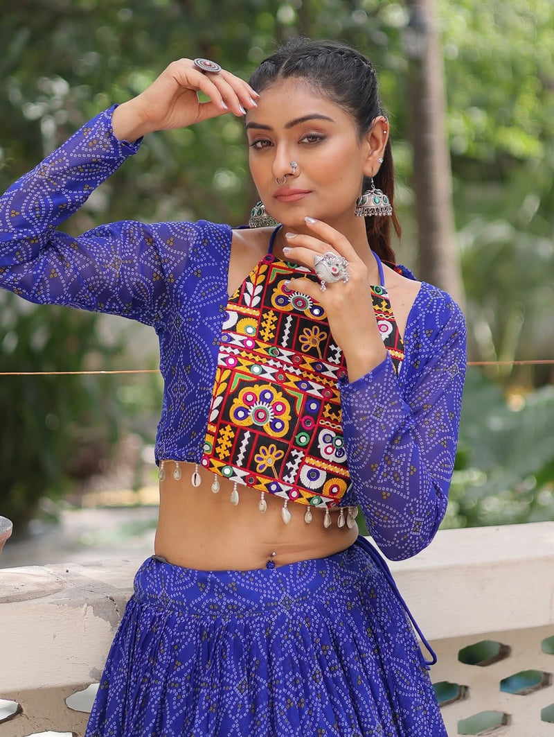 Bandhej lehenga set