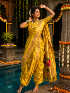 Mayur Varnika Soft Silk Paithani Nauvari Saree