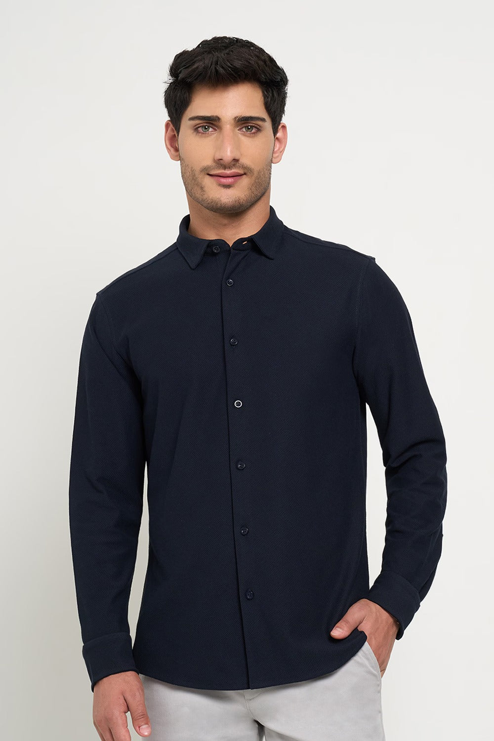 Textured fabric men’s shirt