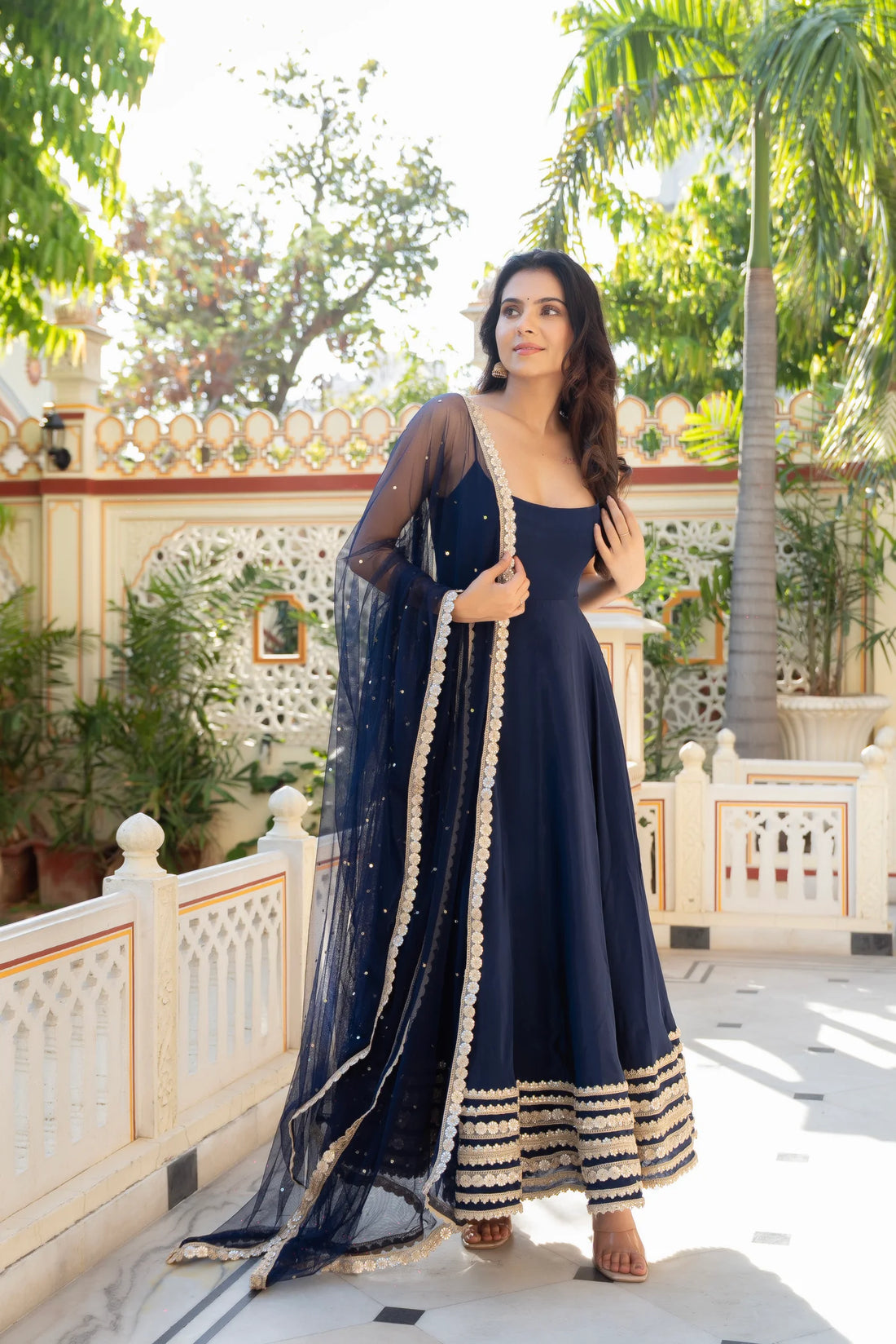 Noor-e-Neel Embroidered Anarkali Set