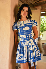 Ocean theme short dress
