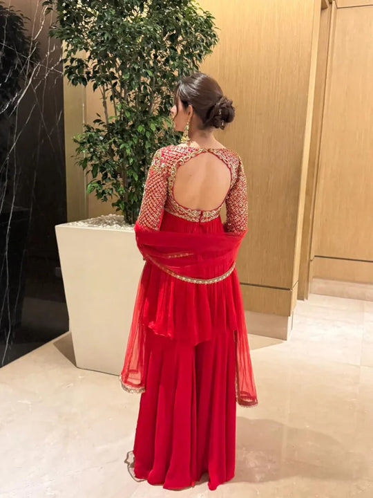 Noor-e-Laal Sharara Set – By Reet Lifestyle
