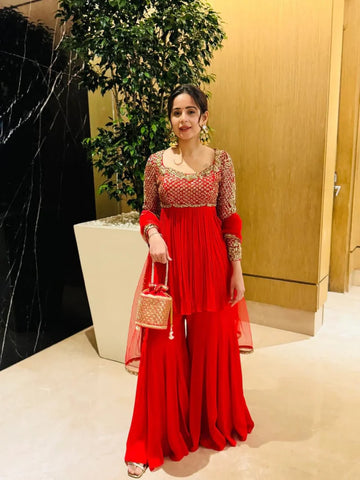 Noor-e-Laal Sharara Set – By Reet Lifestyle