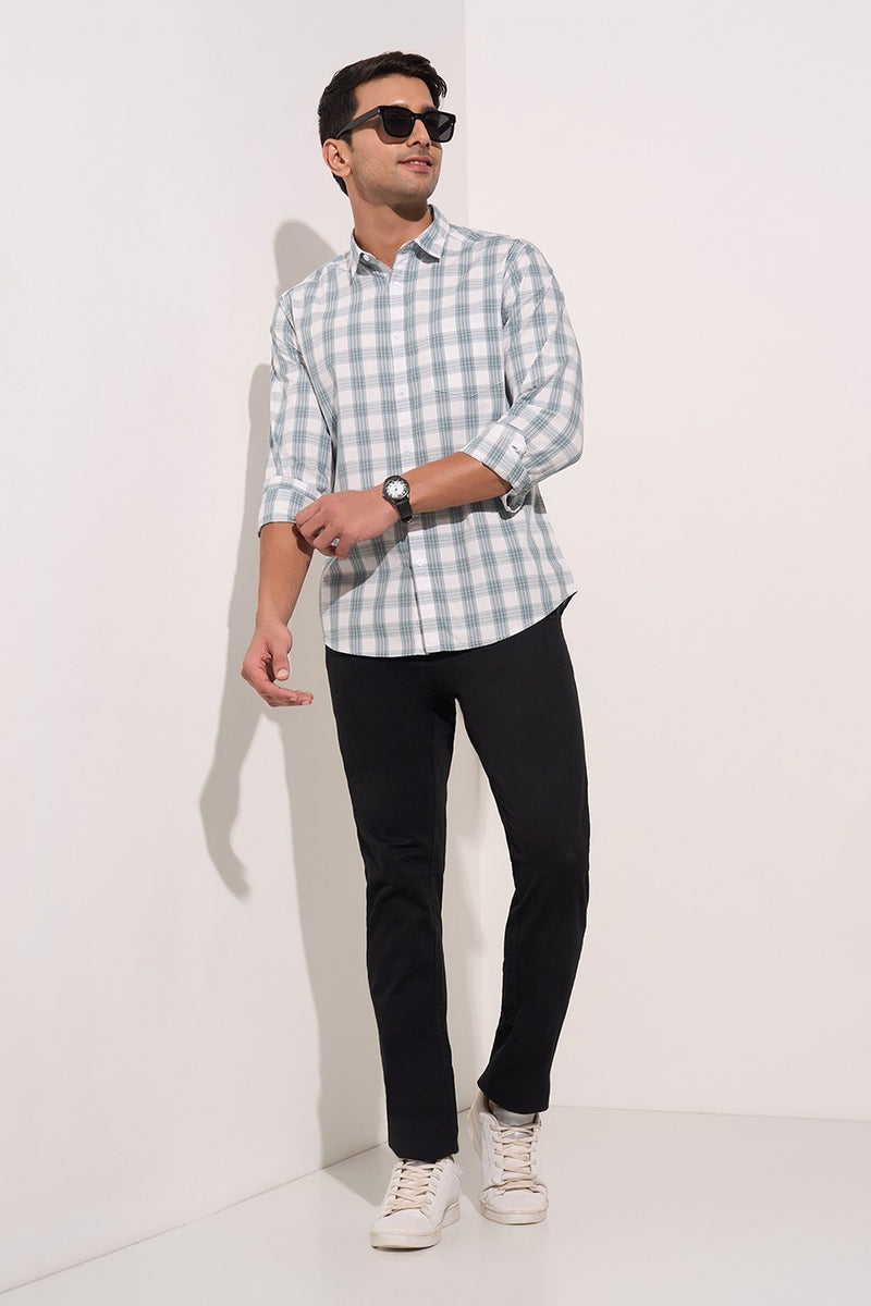 Formal check shirt men