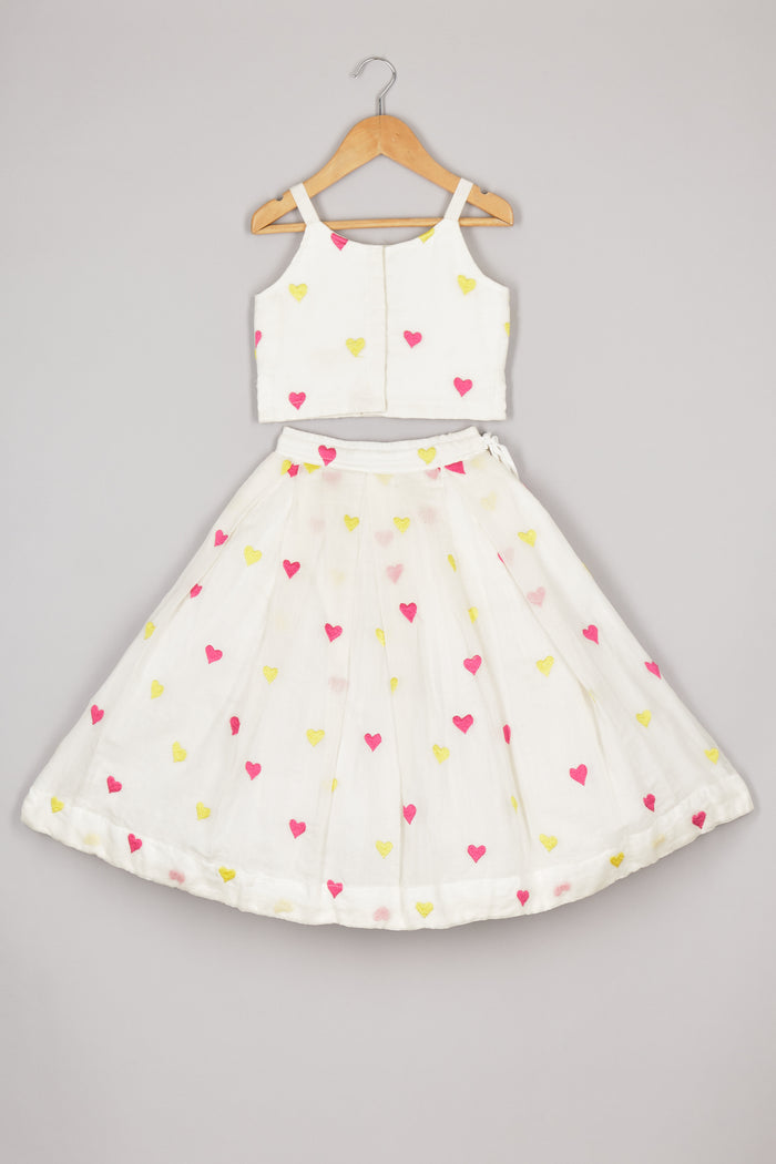 Chanderi ghagara set for girls