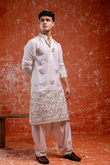 Off white ethnic wear