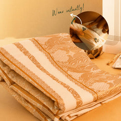 Off White Gold Cotton Saree with Pallu