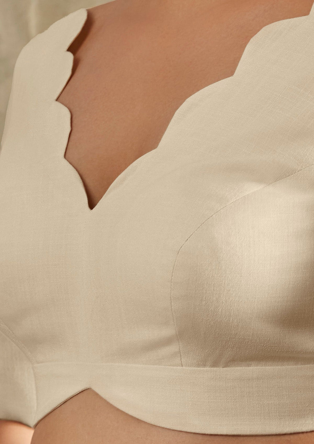 V neck cotton blouse