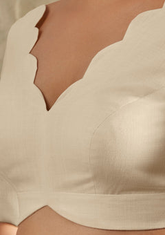 V neck cotton blouse
