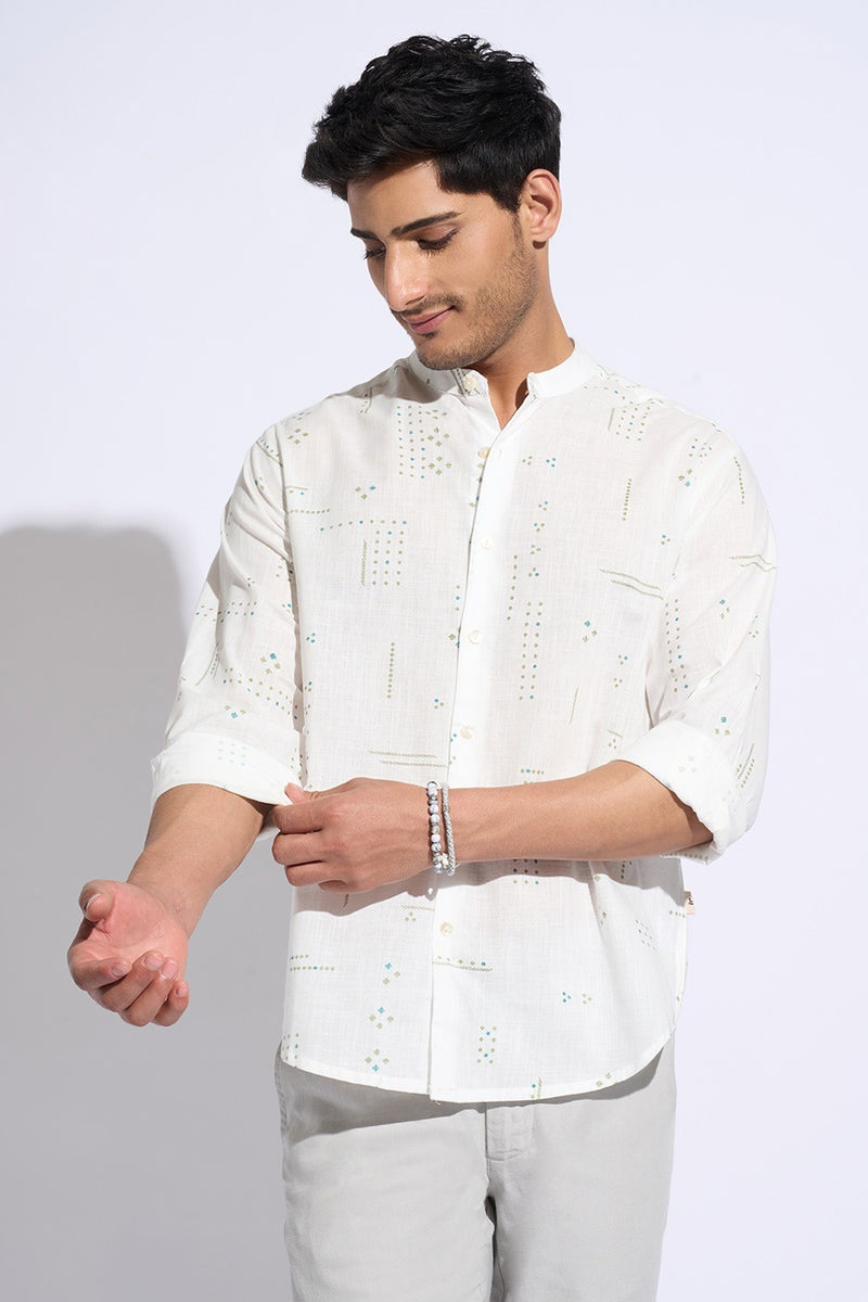 Printed cotton shirt for men