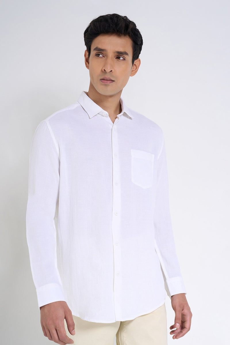 Men’s white cotton shirt