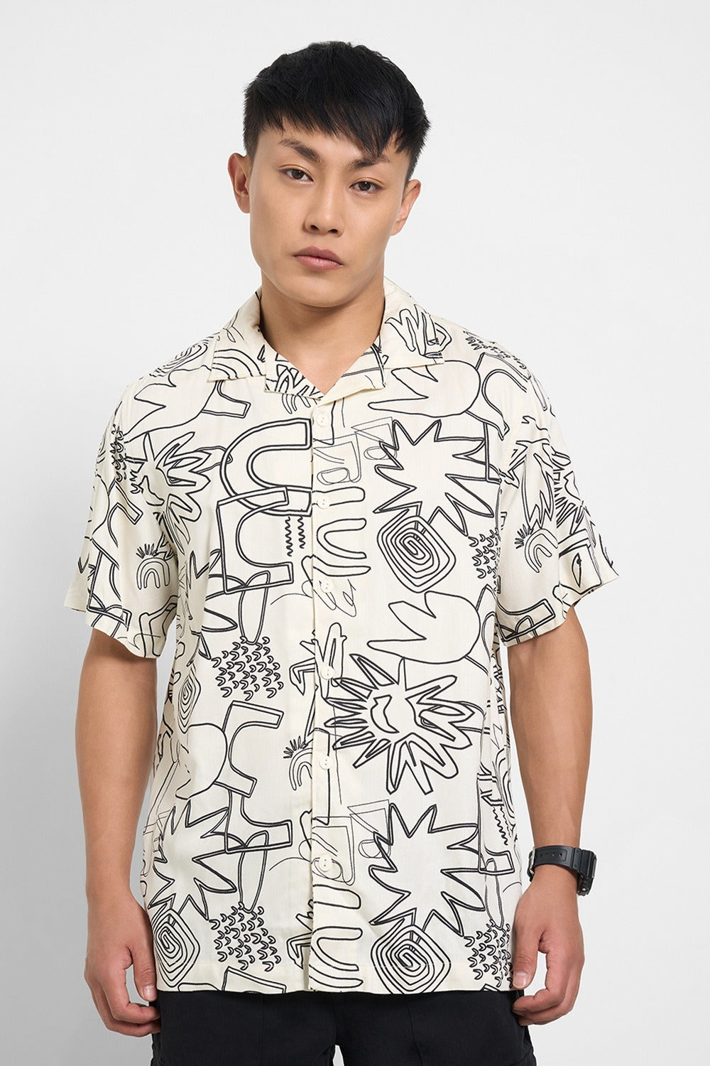 Relaxed fit printed shirt