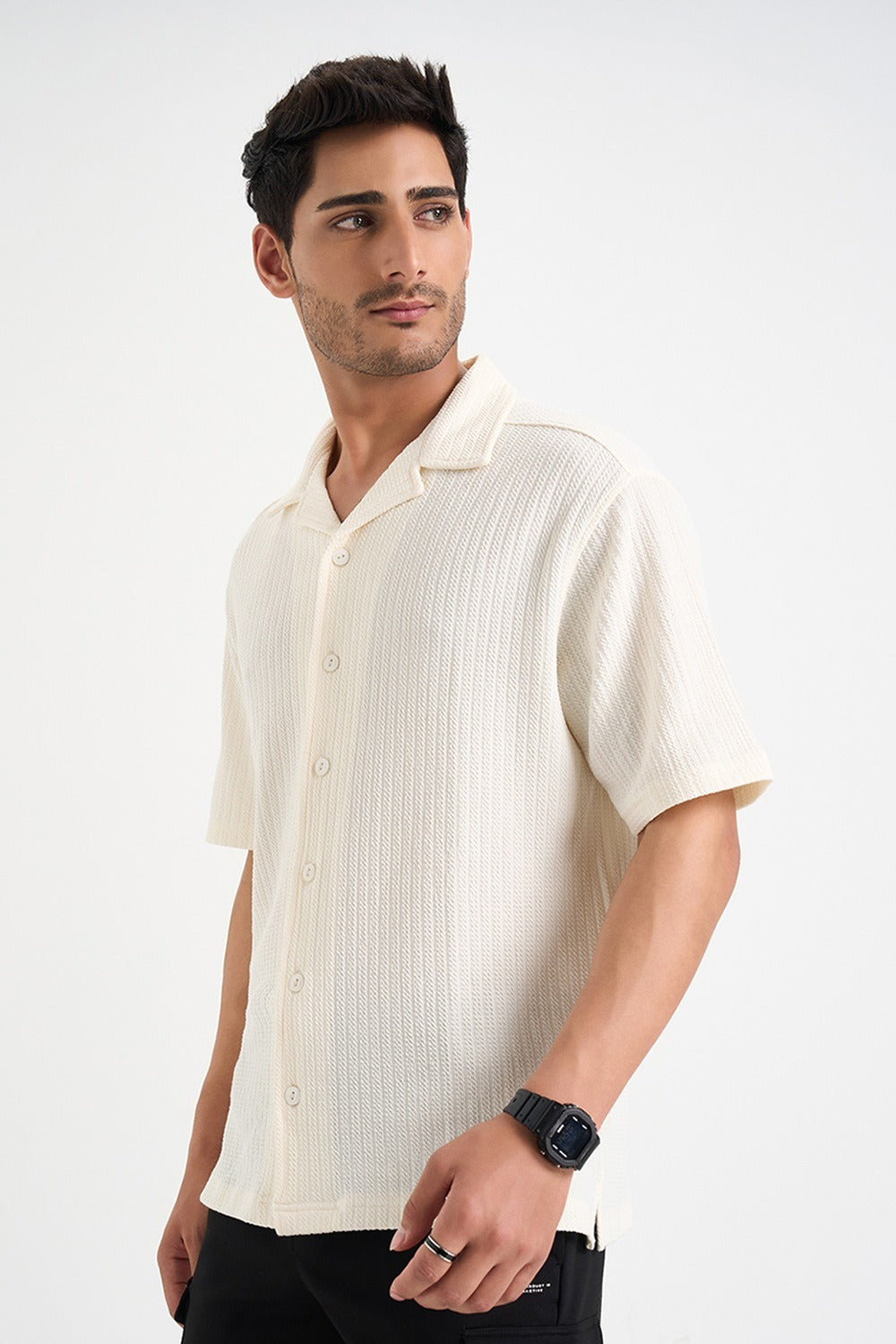 Half sleeve cotton shirt men