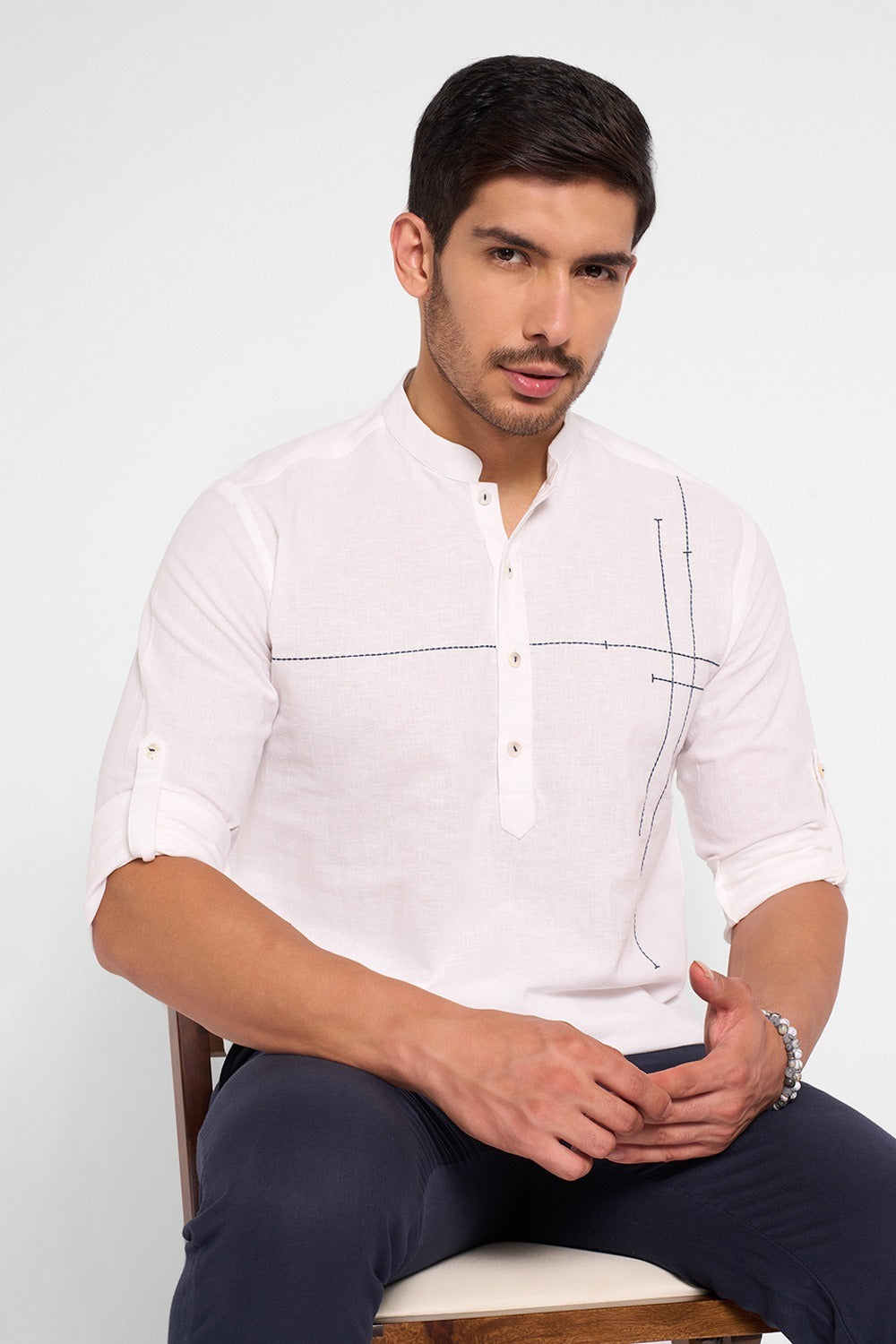 Mandarin collar kurta