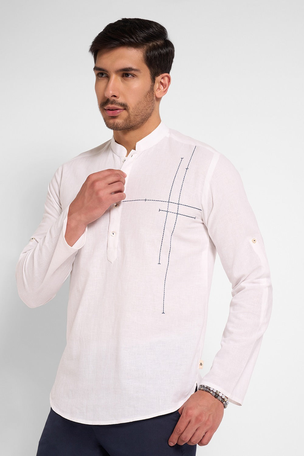 off white Indian kurta for men