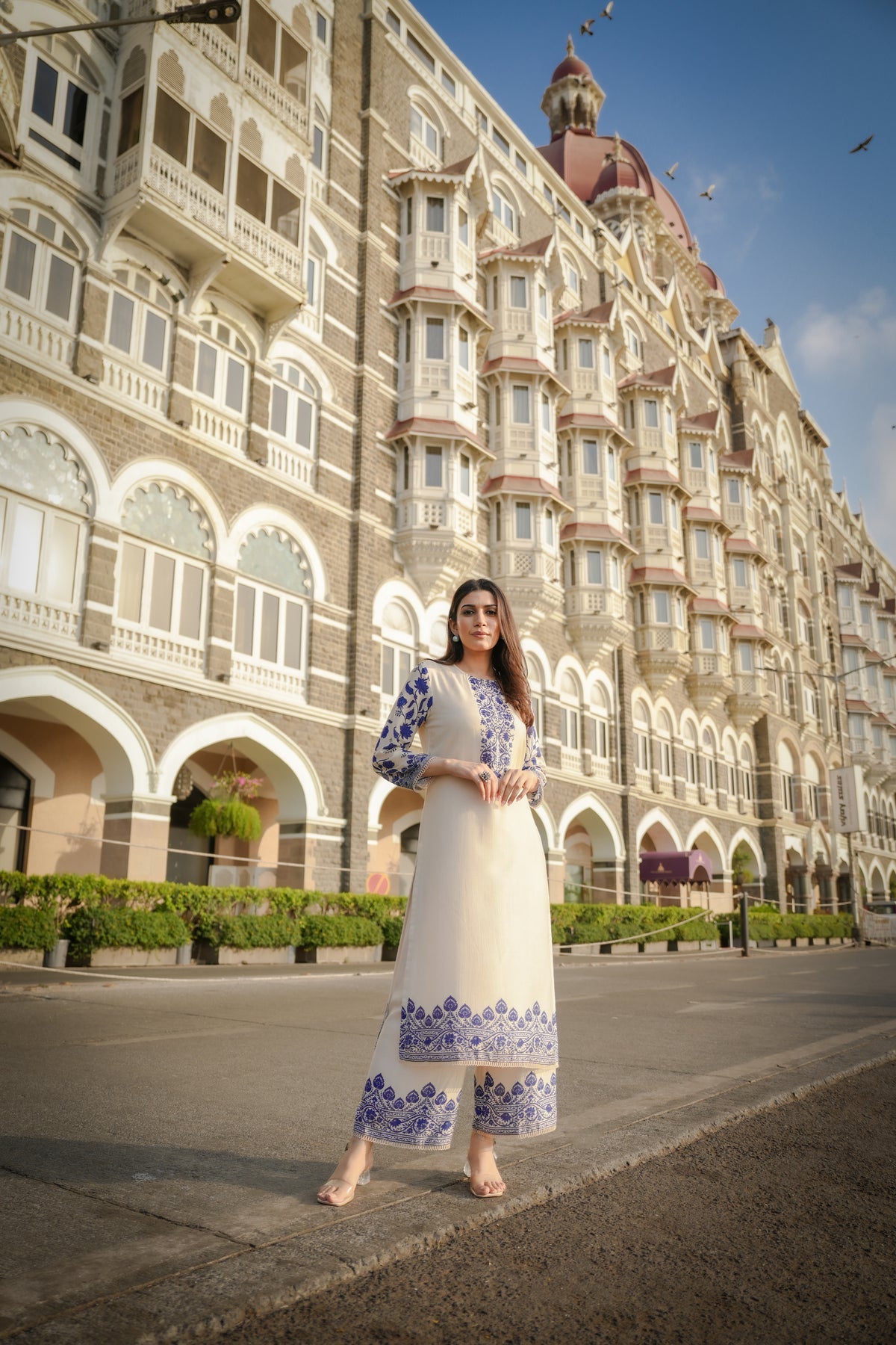 Muslin cotton kurta set