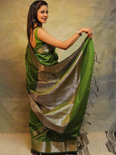 Handwoven semi silk saree