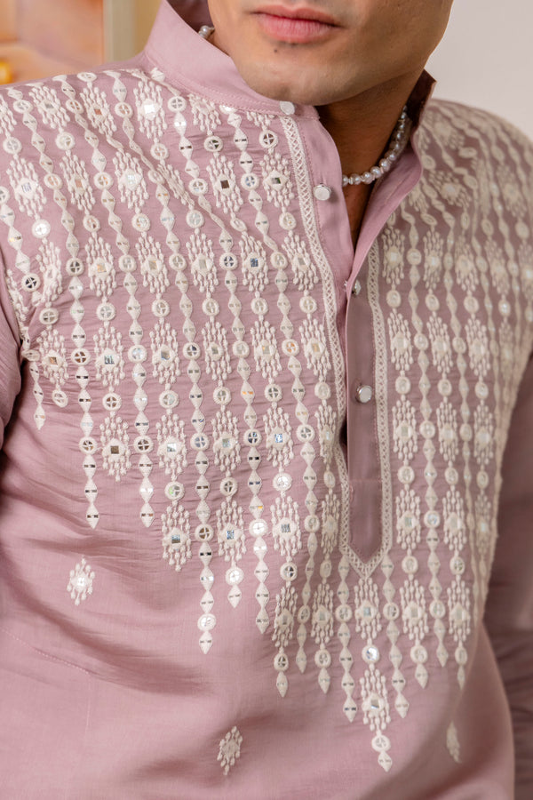 Onion pink ethnic wear