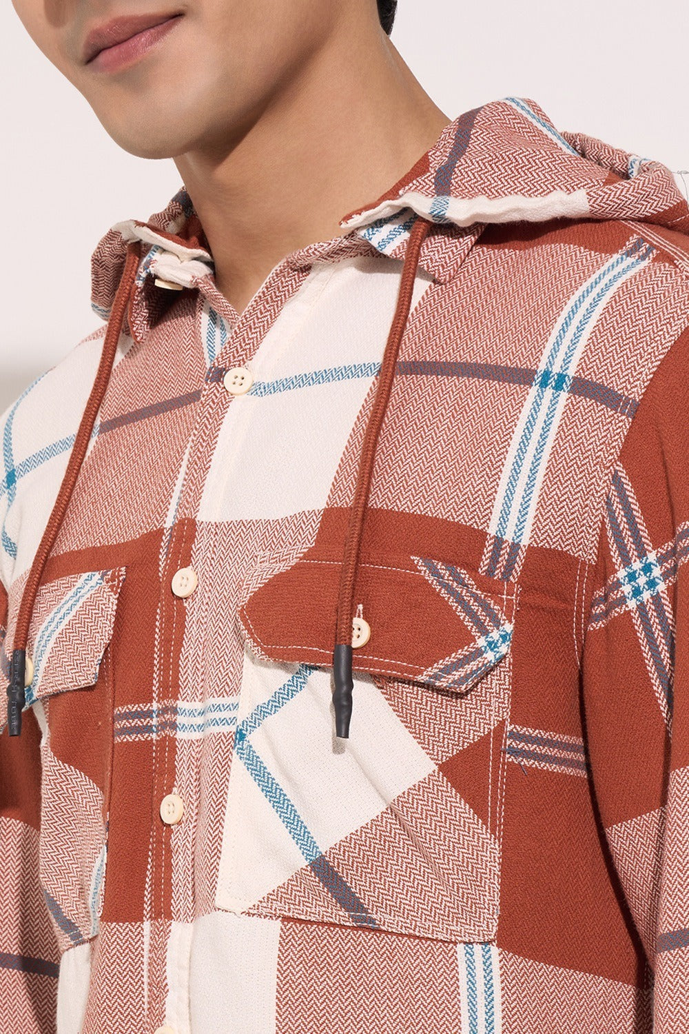 orange casual shirt
