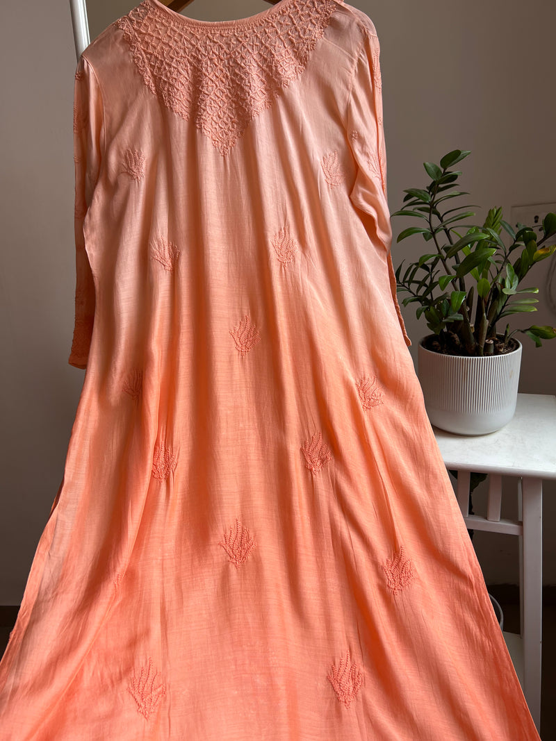 Traditional chikankari embroidery