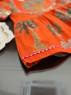Orange Treesnyoke Kids Sharara Set