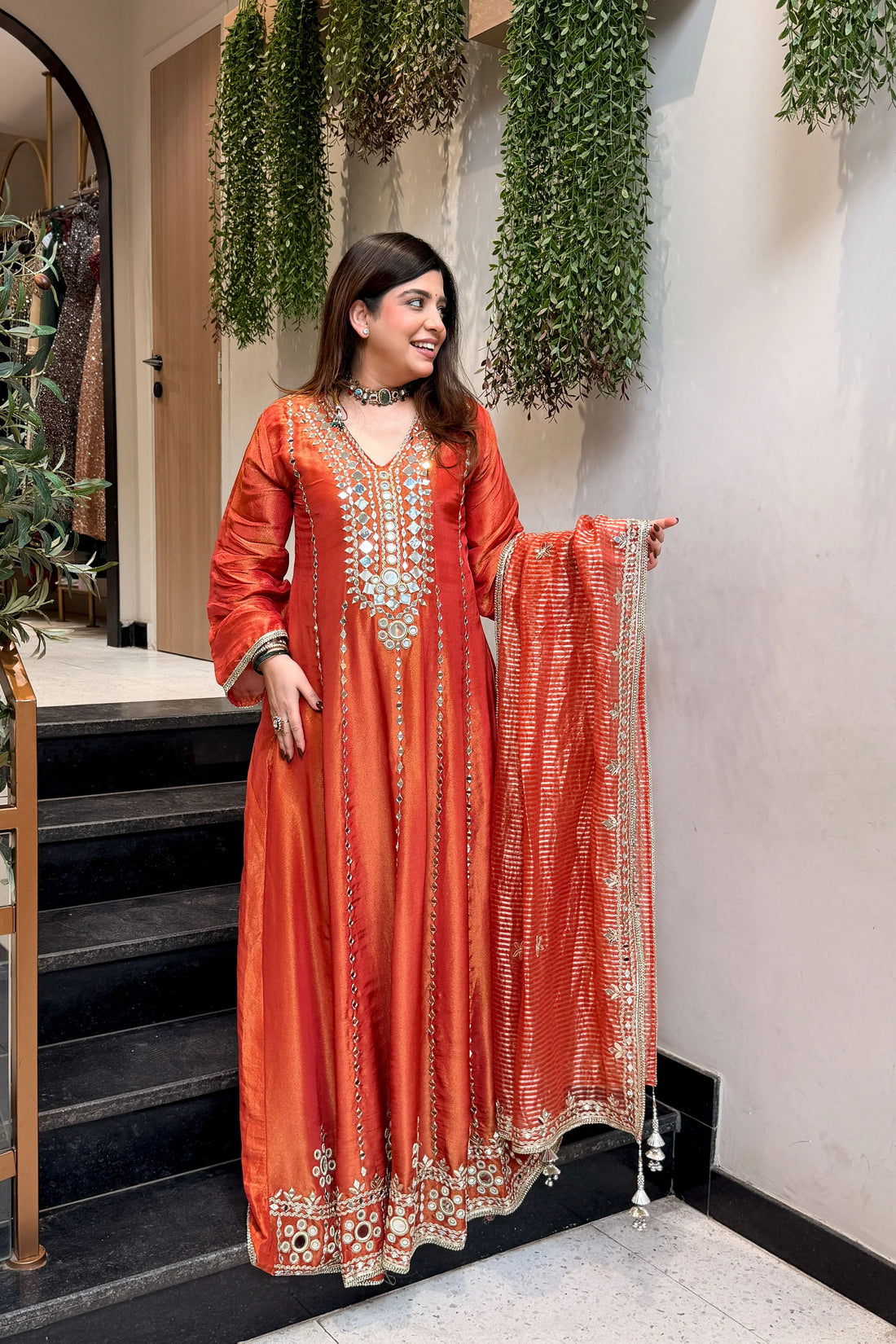Sunehri Gulnaar Festive Anarkali Set