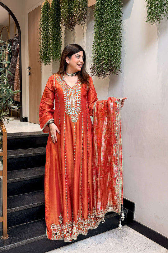 Sunehri Gulnaar Festive Anarkali Set