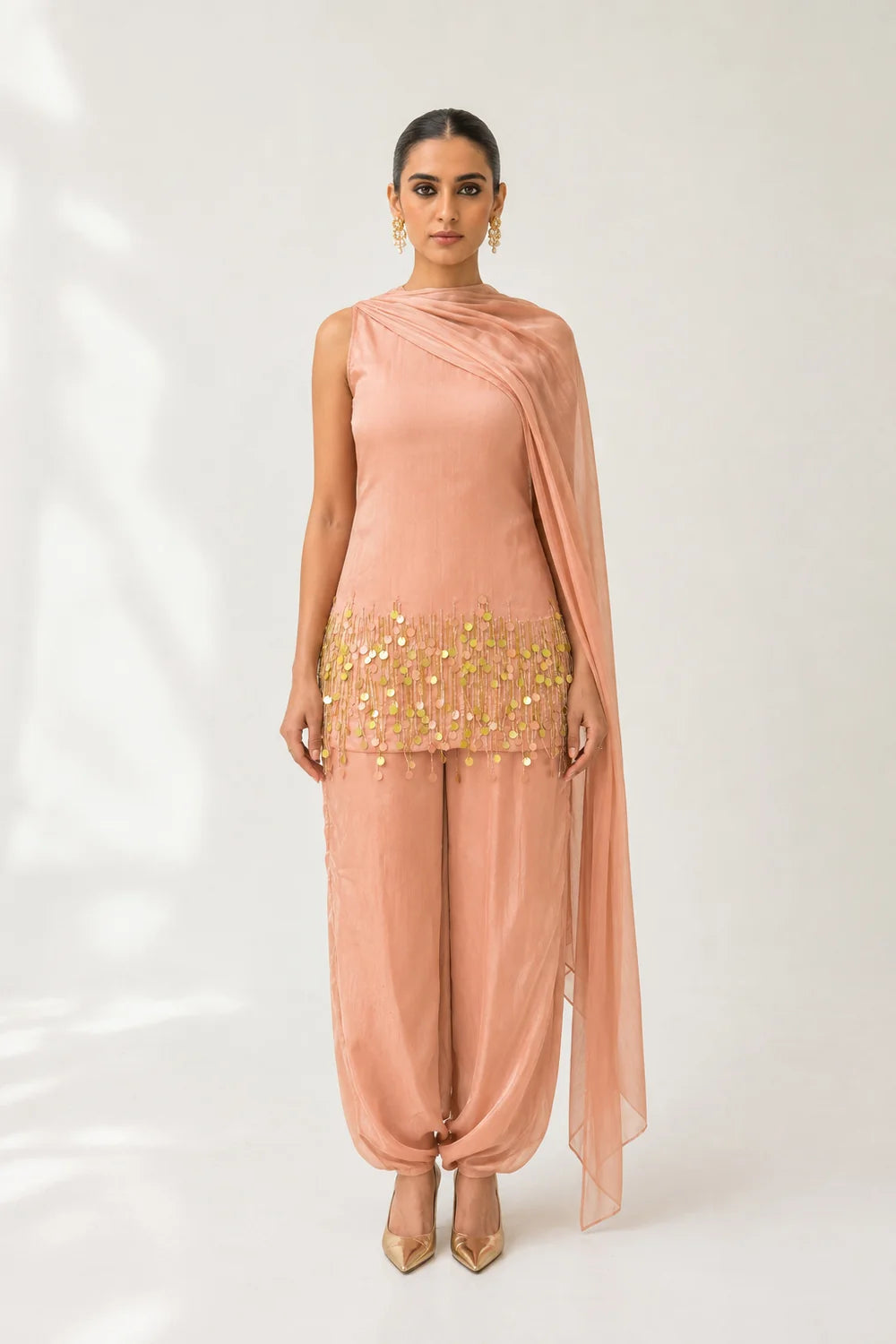 Jhilmil Relaxed wide-leg pants Kurti Set