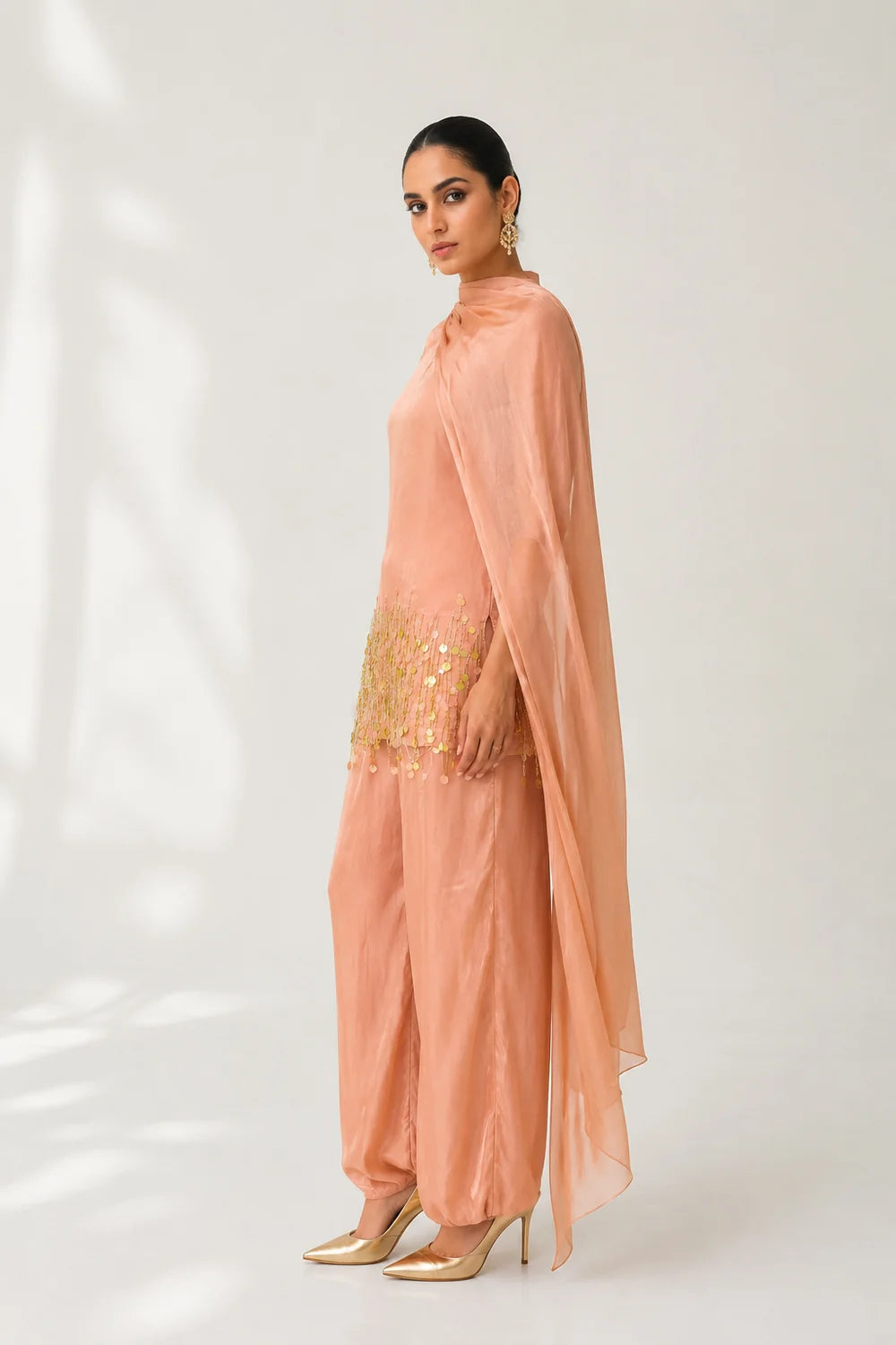 Jhilmil Relaxed wide-leg pants Kurti Set