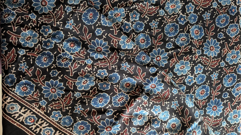 Bandhani Ajrakh Modal Silk Saree