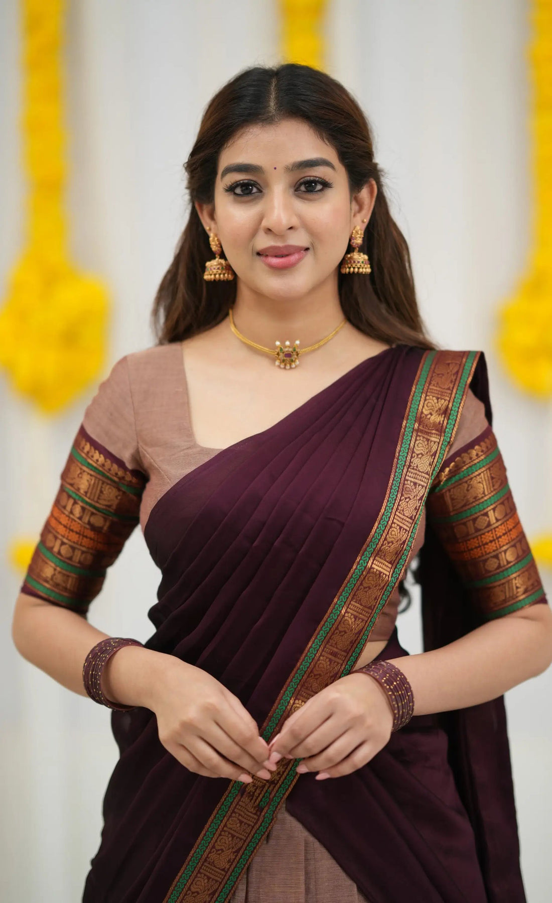 ethnic half saree