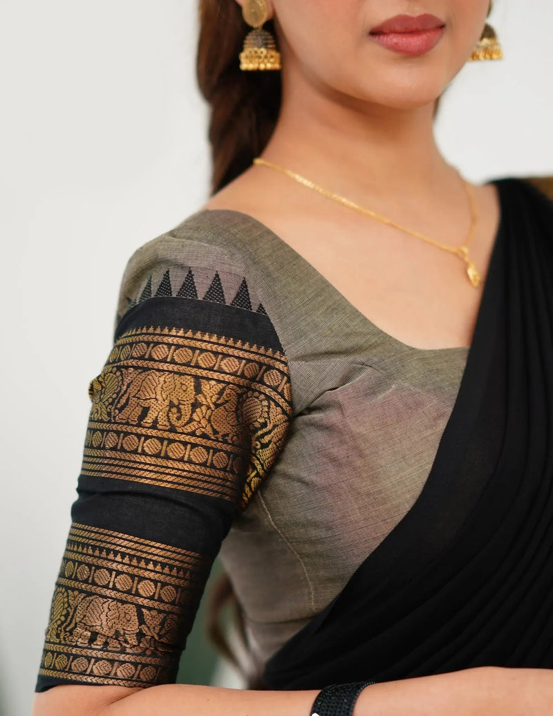 Lightweight georgette drape half saree