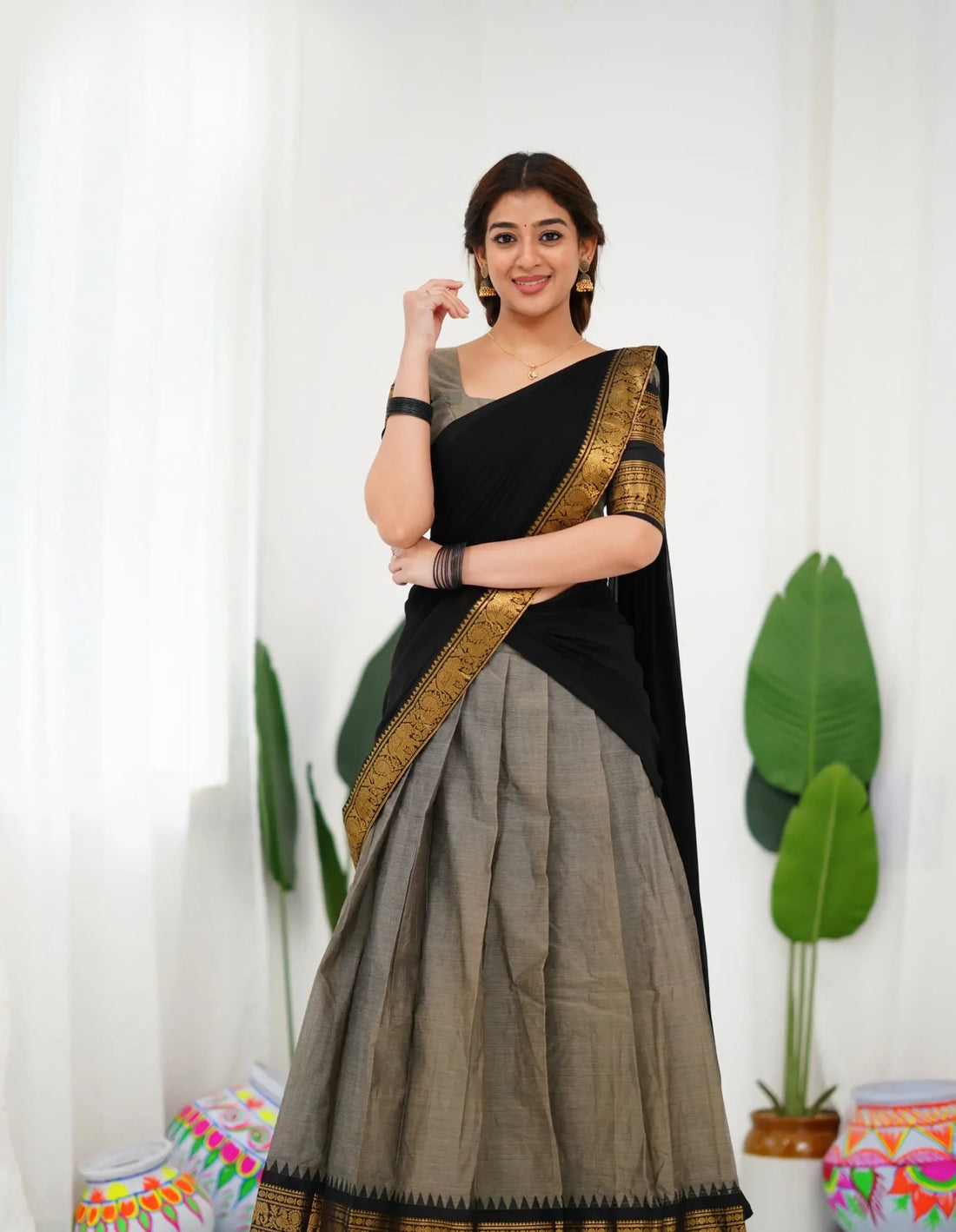 Light half saree for summer occasions