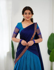 Georgette dhavani half saree