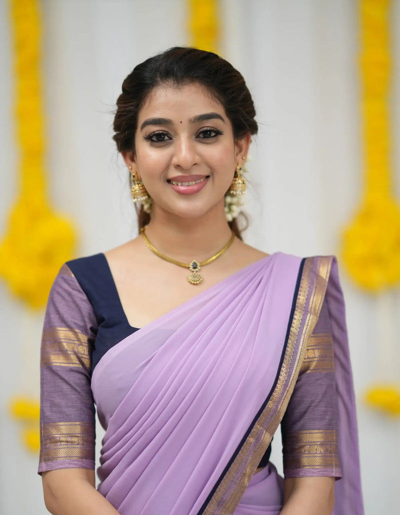 Soft cotton half saree for weddings