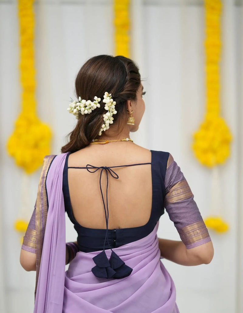 Festive cotton half saree for ladies