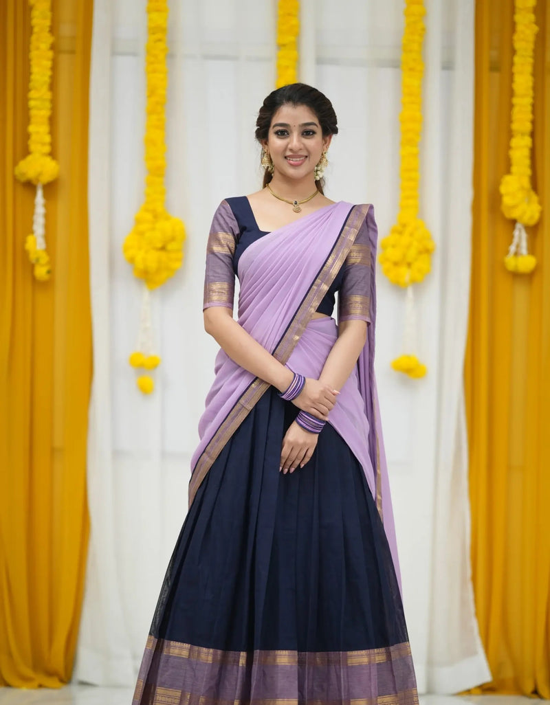 Lightweight cotton half saree