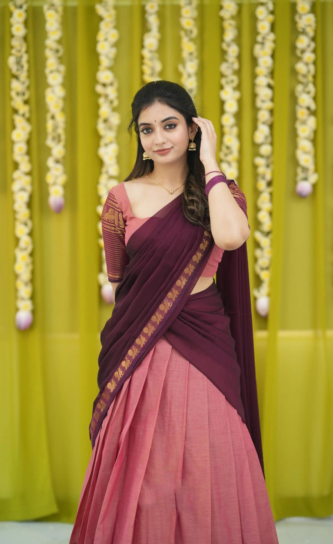georgette dhavani saree