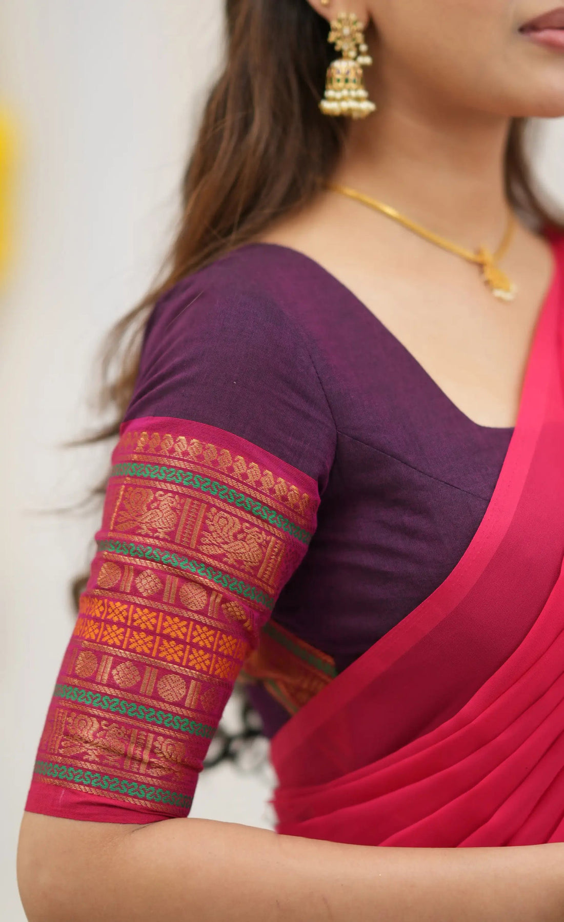 festive cotton half saree