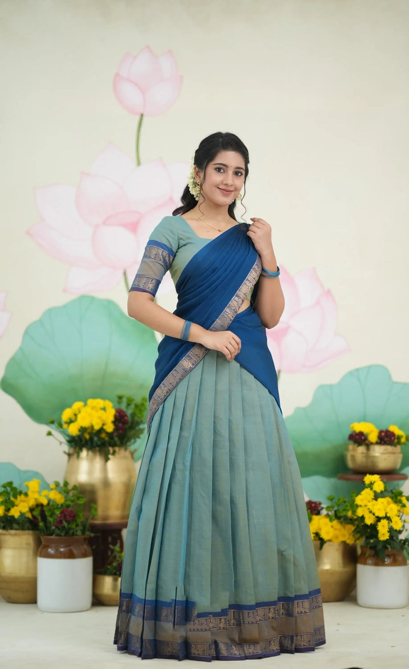 georgette dupatta half saree