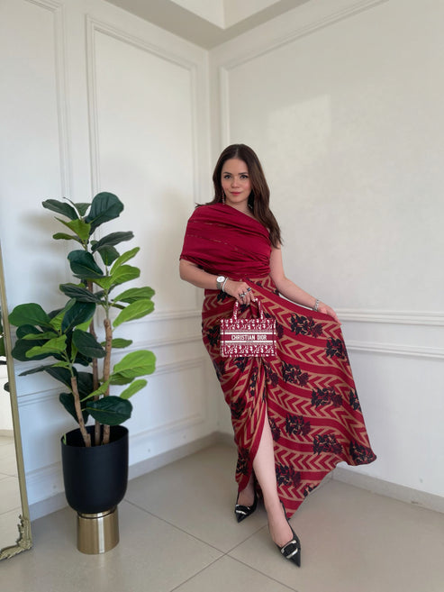 Palladio One-Shoulder Gown