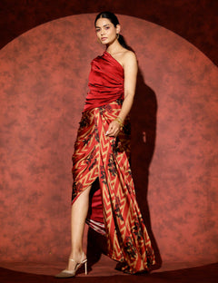 Palladio One-Shoulder Gown