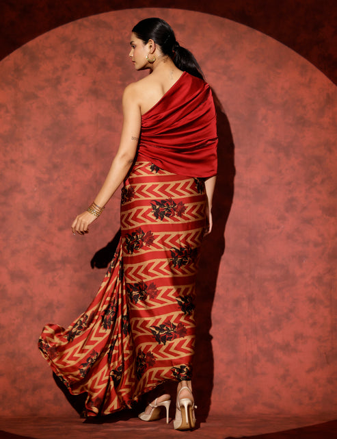 Palladio One-Shoulder Gown