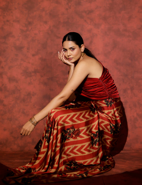 Palladio One-Shoulder Gown