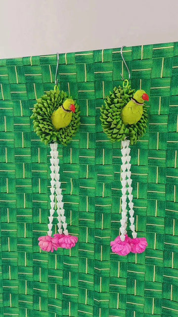 Palm Leaf Parrot Hanging 1.5ft for Home & Events