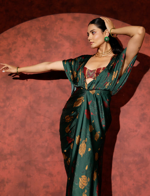 Panna Plunge Kaftan Gown