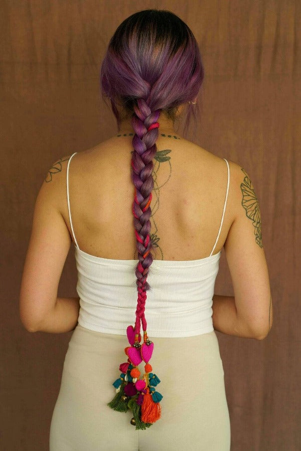 Parandi Pink – Cotton Thread Hair Accessory